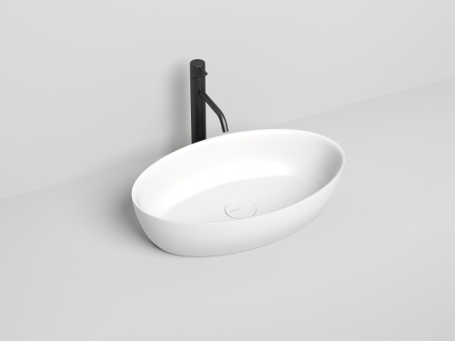 Раковина из искусственного камня S-Stone Salini ALDA 110621M 60х40 накладная цвет белый без отверстий под смеситель